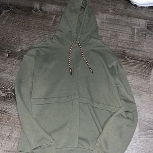 green hoodie